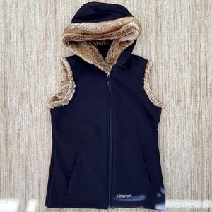 NWOT Marmot Faux Fur Lined Vest